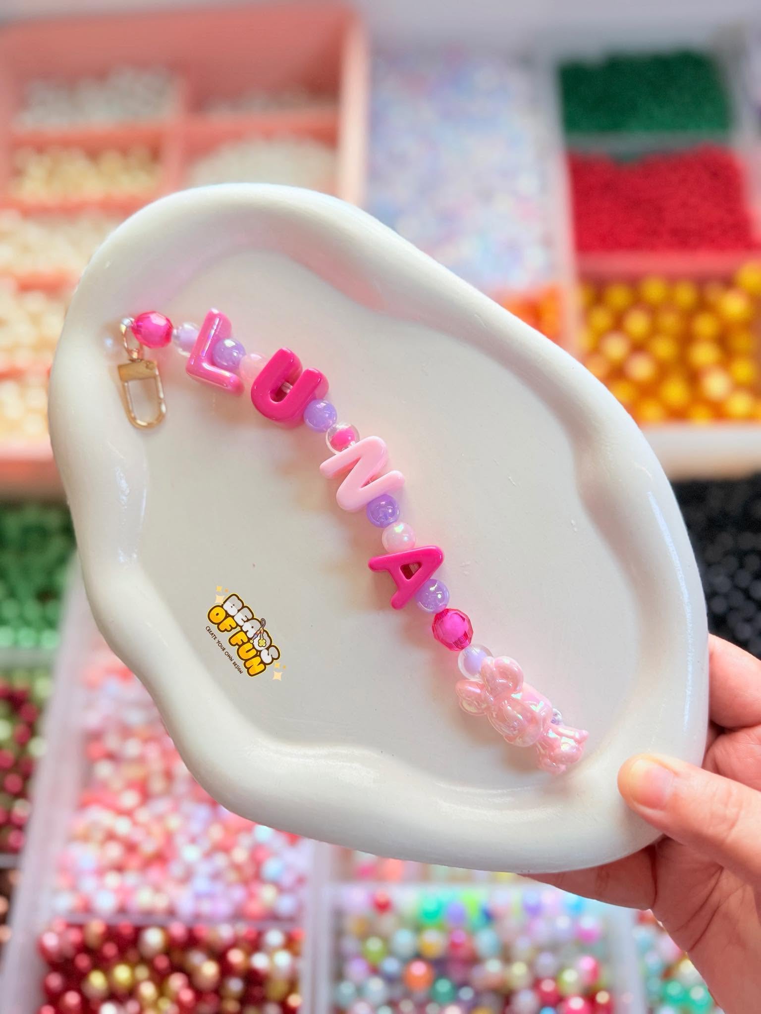 Luna personalized bead charm